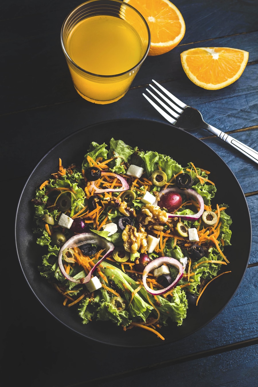Ensalada fresca en un bol