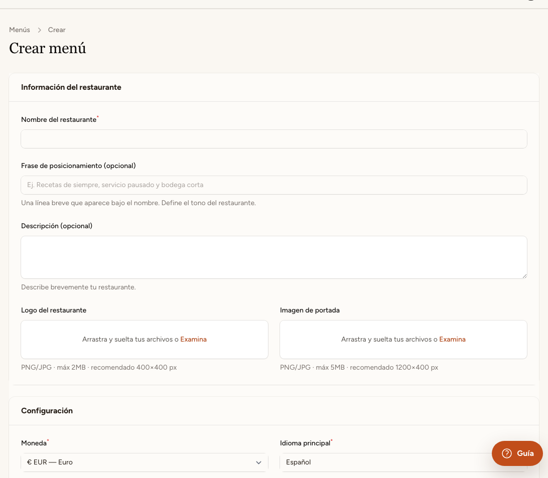 Crear una carta digital desde cero